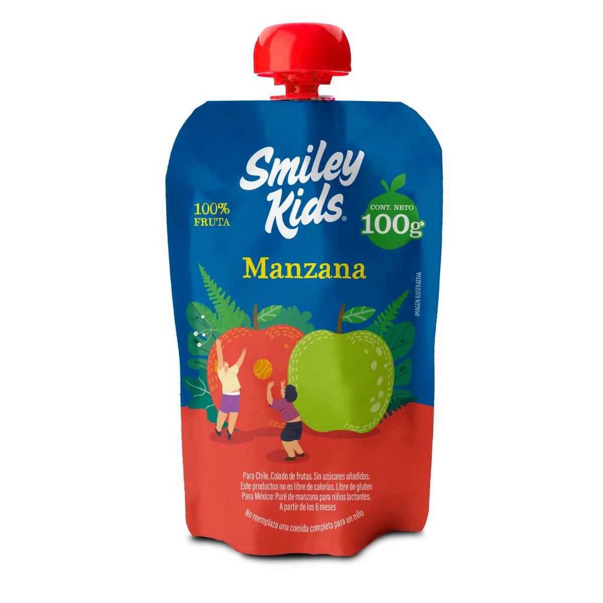 Compota manzana smiley kids Compota Manzana Smiley Kids 100g - Imagen 1